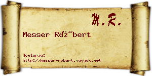 Messer Róbert névjegykártya