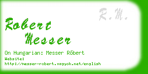 robert messer business card